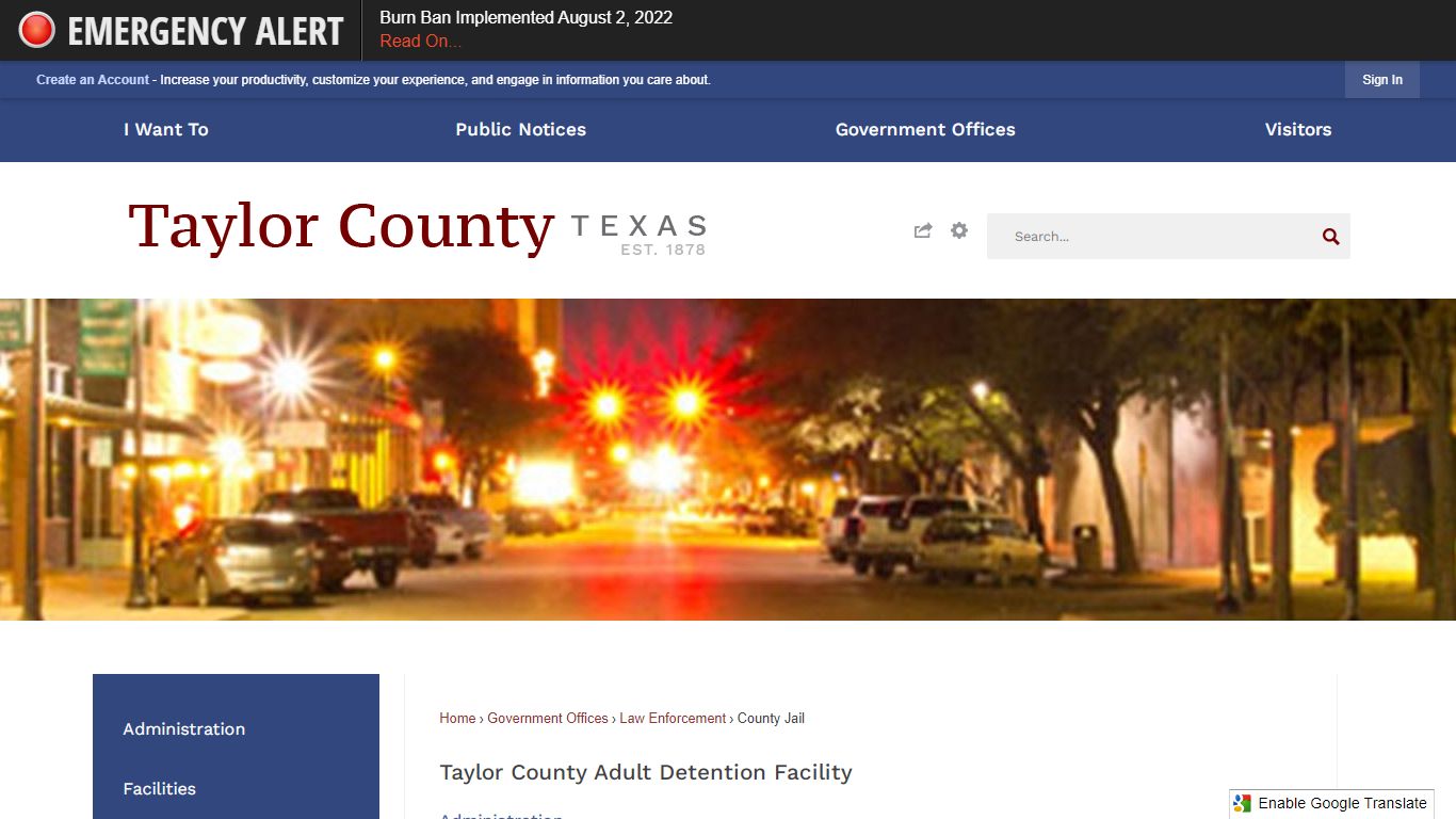 Taylor County Adult Detention Facility | Taylor County, TX - Official ...